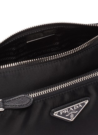 Detail View - Click To Enlarge - PRADA - Nylon crossbody bag with removable pouch