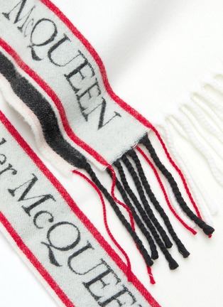 Detail View - Click To Enlarge - ALEXANDER MCQUEEN - 'Selvedge' contrast stripe scarf