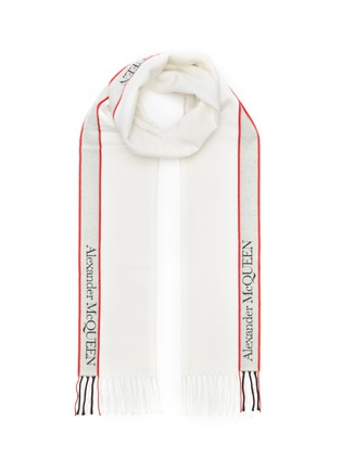 Main View - Click To Enlarge - ALEXANDER MCQUEEN - 'Selvedge' contrast stripe scarf