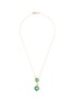 Main View - Click To Enlarge - SAMUEL KUNG - Diamond jade 18k rose gold double heart pendant