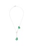 Main View - Click To Enlarge - SAMUEL KUNG - Diamond jade 18k white gold double pendant necklace