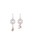 Main View - Click To Enlarge - SAMUEL KUNG - Diamond jade 18k rose gold earrings