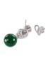 Detail View - Click To Enlarge - SAMUEL KUNG - Diamond jade bead 18k white gold drop earrings