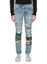 Main View - Click To Enlarge - AMIRI - Scarves art patch ripped jeans