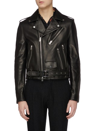 Main View - Click To Enlarge - AMIRI - Lightweight leather biker jacket
