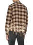 Back View - Click To Enlarge - AMIRI - Bleached and distressed flannel shirt