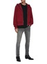 Figure View - Click To Enlarge - AMIRI - Flocked track stripe ripped knee skinny jeans
