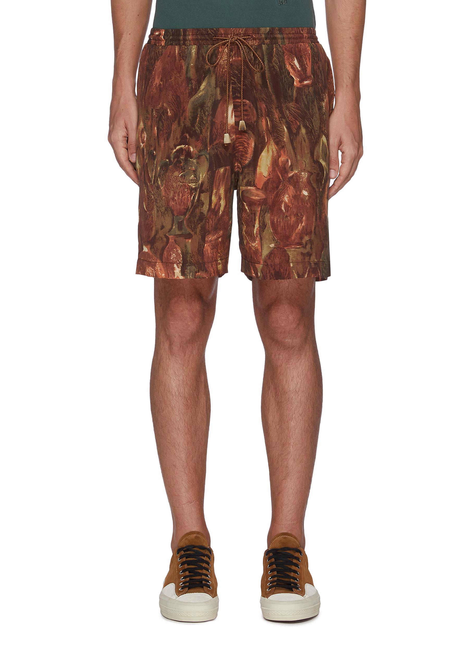 drawstring waist shorts