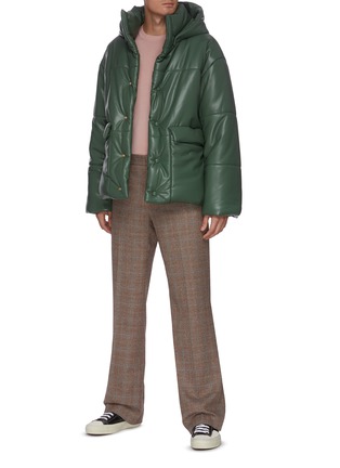 Figure View - Click To Enlarge - NANUSHKA - Hide' vegan leather hooded puffer jacket
