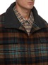 Detail View - Click To Enlarge - NANUSHKA - Kirk' flannel check wool blend coat