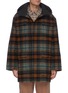 Main View - Click To Enlarge - NANUSHKA - Kirk' flannel check wool blend coat