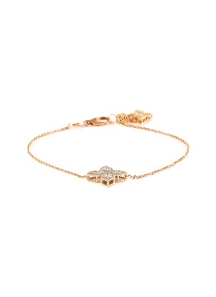 Main View - Click To Enlarge - ROBERTO COIN - Princess Flower' diamond 18k rose white gold bracelet