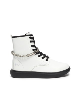 Main View - Click To Enlarge - WINK - Crumble Toddlers/Kids Chain Embellished Combat Boots