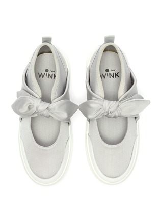 Figure View - Click To Enlarge - WINK - Marshmallow Toddlers/Kids Bow Embellished Mary Jane Flats