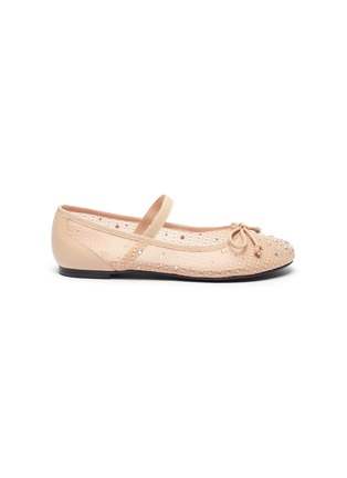 Main View - Click To Enlarge - WINK - Soda Pop Toddlers/Kids Crystal Embellished Ballerina Flats