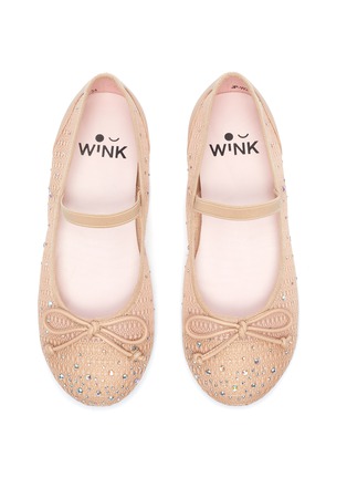 Figure View - Click To Enlarge - WINK - Soda Pop Toddlers/Kids Crystal Embellished Ballerina Flats
