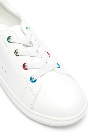 Detail View - Click To Enlarge - WINK - Popcorn Toddlers/Kids Rainbow Eyelet Sneakers