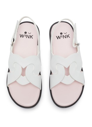Detail View - Click To Enlarge - WINK - Camie Toddlers/Kids Heart Motif Leather Sandals