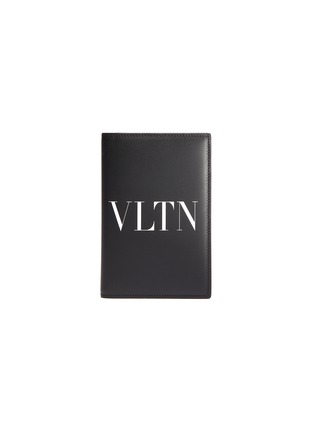 Main View - Click To Enlarge - VALENTINO GARAVANI - Valentino Garavani VLTN logo print leather passport holder