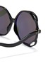 Detail View - Click To Enlarge - LINDA FARROW - Jerry' angular cutout acetate frame oversized sunglasses