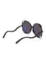 Figure View - Click To Enlarge - LINDA FARROW - Jerry' angular cutout acetate frame oversized sunglasses