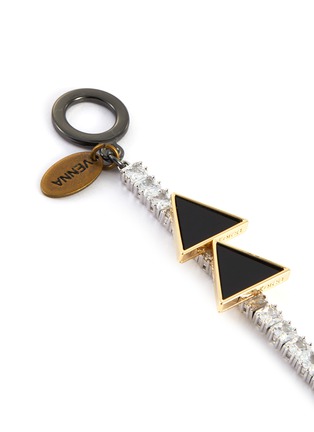 Detail View - Click To Enlarge - VENNA - Double triangle embellished zircon chain bracelet