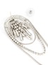Detail View - Click To Enlarge - VENNA - Crystal fringe layered drop earrings