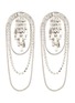 Main View - Click To Enlarge - VENNA - Crystal fringe layered drop earrings