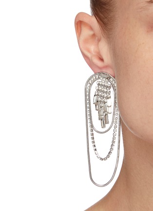 Figure View - Click To Enlarge - VENNA - Crystal fringe layered drop earrings