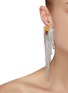Detail View - Click To Enlarge - VENNA - Hamburger and fries stud mismatch fringe earrings