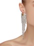 Figure View - Click To Enlarge - VENNA - Hamburger and fries stud mismatch fringe earrings