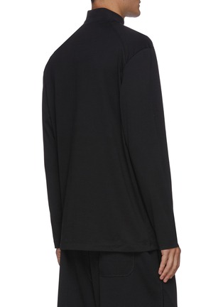 Back View - Click To Enlarge - Y-3 - Mock neck long sleeve cotton T-shirt
