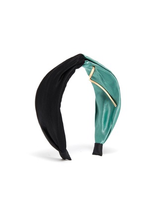 Figure View - Click To Enlarge - VENNA - Double zircon clip embellishment bi-colour headband