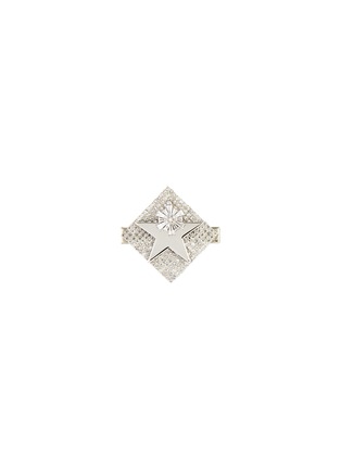 Main View - Click To Enlarge - VENNA - Square crystal pavé star deco hair clip