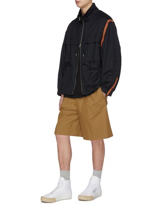 Figure View - Click To Enlarge - 3.1 PHILLIP LIM - Contrast tape back flap windbreaker