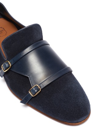 Detail View - Click To Enlarge - MALONE SOULIERS - Julian double monk strap loafers