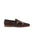 Main View - Click To Enlarge - MALONE SOULIERS - Julian Florens double strap suede leather loafers