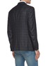 Back View - Click To Enlarge - ISAIA - Gregory notch lapel check wool blend blazer