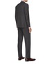 Back View - Click To Enlarge - ISAIA - Gregory notch lapel flap pocket stripe wool suit