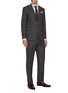 Figure View - Click To Enlarge - ISAIA - Gregory notch lapel flap pocket stripe wool suit