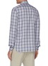 Back View - Click To Enlarge - ISAIA - 'Milano' Check Spread Collar Cotton Shirt