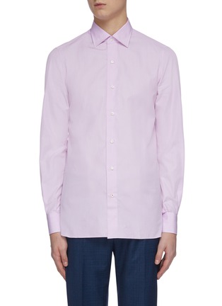 Main View - Click To Enlarge - ISAIA - 'Parma' button cotton shirt