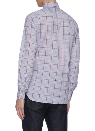 Back View - Click To Enlarge - ISAIA - Milano' check print spread collar cotton shirt