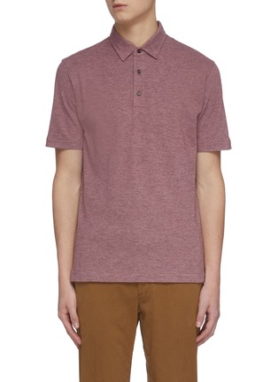Main View - Click To Enlarge - ISAIA - Classic cotton blend polo shirt