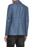 Back View - Click To Enlarge - ISAIA - Cortina notch lapel check wool blend blazer