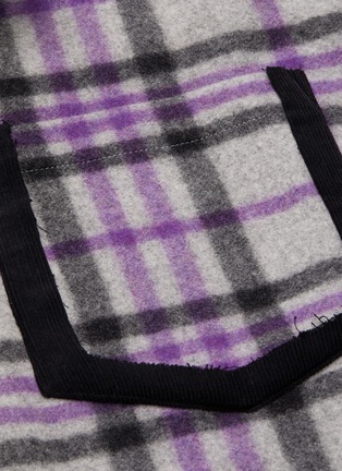  - THE WORLD IS YOUR OYSTER - Oversized check plaid pocket wool shirt