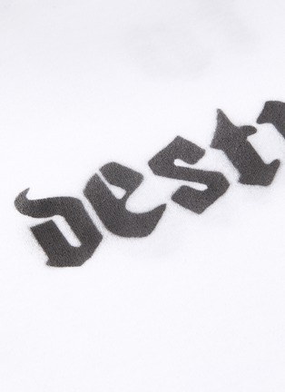 - THE WORLD IS YOUR OYSTER - 'Destroy' slogan print crewneck T-shirt
