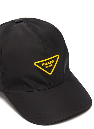 Detail View - Click To Enlarge - PRADA - Tessuto rubber logo baseball hat