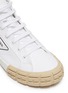 Detail View - Click To Enlarge - PRADA - Tyre sole gabardine high top sneakers