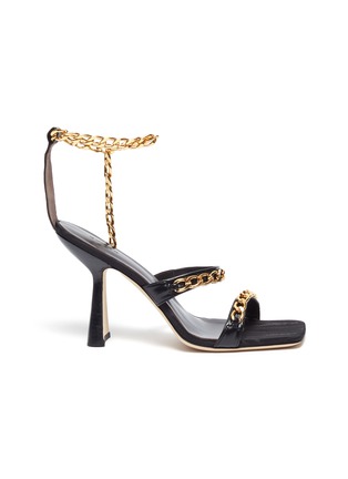 Main View - Click To Enlarge - BY FAR - 'Gina' metal chain heeled sandals